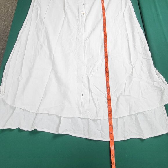 Cabana by CasaCabana white linen blend button-up swimsuit coverup NWOT  size XL - Picture 9 of 9